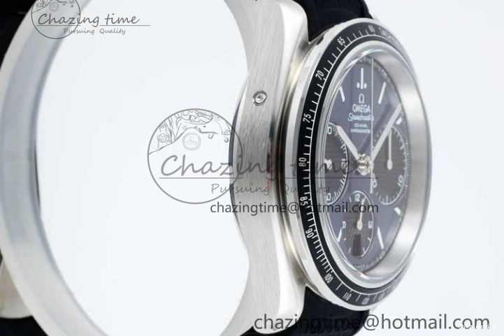 0601 SportInspired Speedmaster Racing Master SS HKF Best Edition Blue Black Dial on Black Rubber Strap A 7817